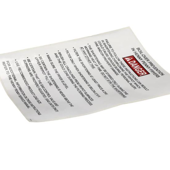 Picture of Henny Penny 37332 Label-boilover Prevention, Gm