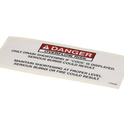 Picture of Henny Penny 37934 Label - Danger Shortening