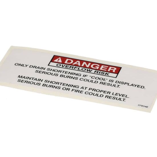 Picture of Henny Penny 37934 Label - Danger Shortening