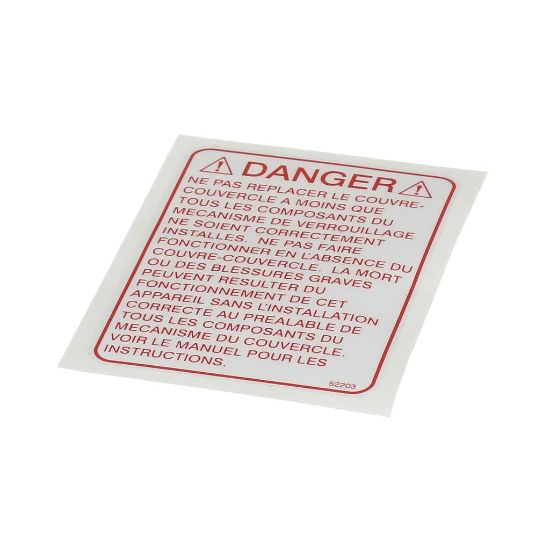 Picture of Henny Penny 52203 Label-lid Danger French