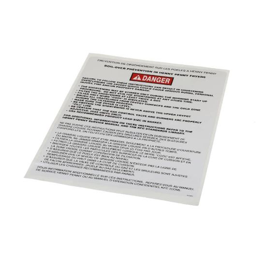 Picture of Henny Penny 52190 Label-b/o Prevent Bilingual