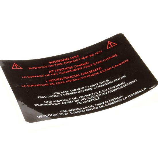 Picture of Henny Penny 74063 Label-hot Surf/150w Bulb Scr