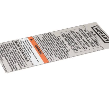 Picture of Hobart 00-438131-00175 Labelinstructioncleaning