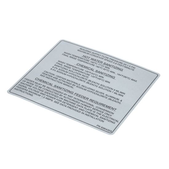 Picture of Hobart 00-936432 Labelinstructionsanitize