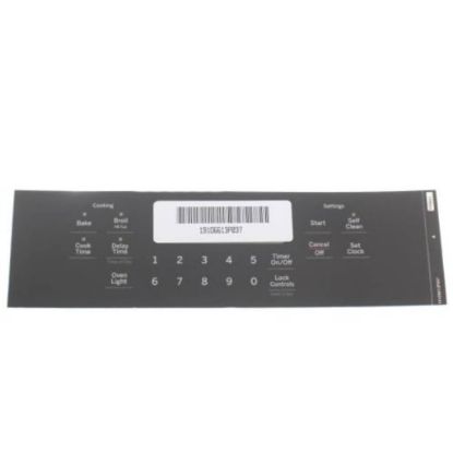 Picture of GE WB07X26752 Faceplate Graphics (Gy)