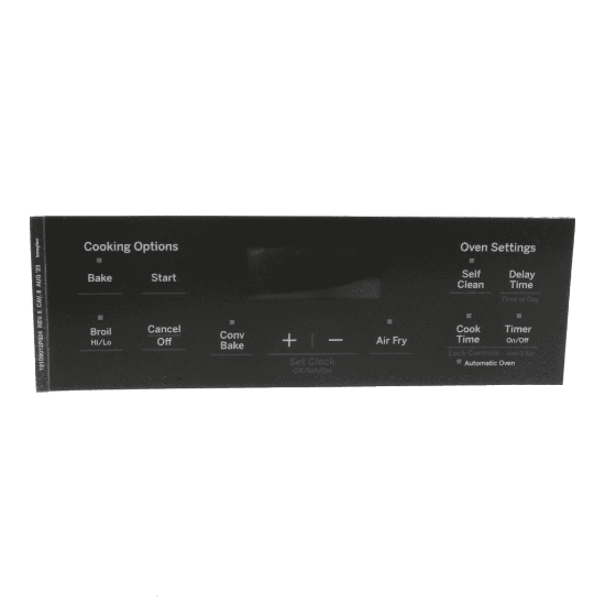Picture of GE WB07X46127 Faceplate Graphics