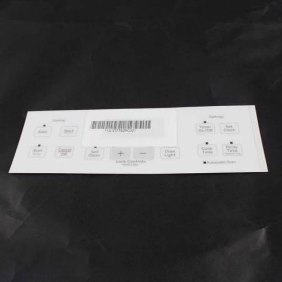 Picture of GE WB27T11512 Faceplate Graphics (Ww)