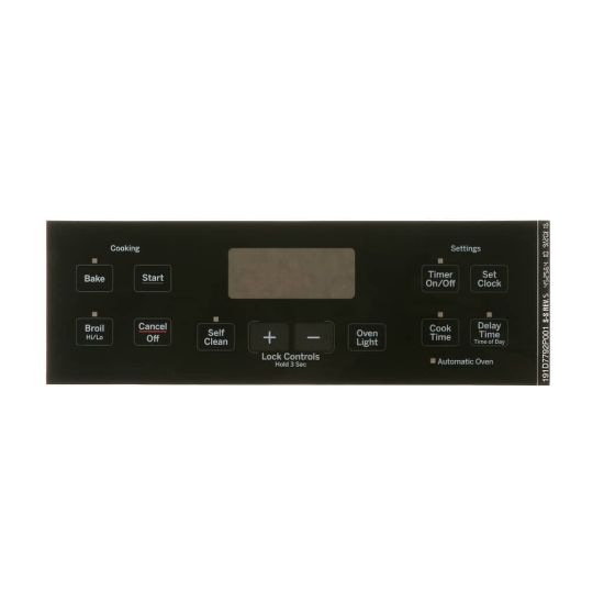 Picture of GE WB27T11511 Faceplate Graphics (Bk)