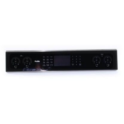 Picture of GE WB27X33633 Black Stainless Control Panel Overlay W/