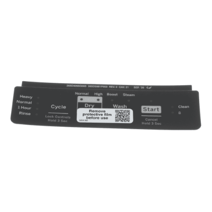 Picture of GE WD34X27879 Gray Control Panel Overlay