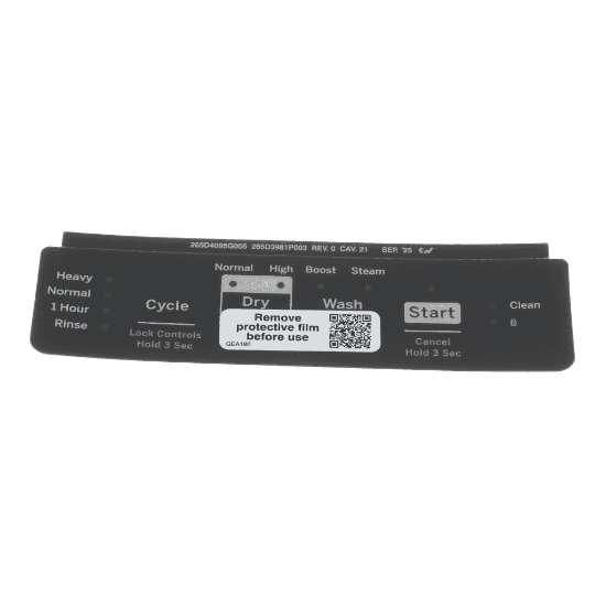 Picture of GE WD34X27879 Gray Control Panel Overlay