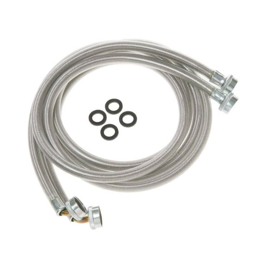 Picture of GE WX14X10011 6Ft Ss Washer Hose W/elbow