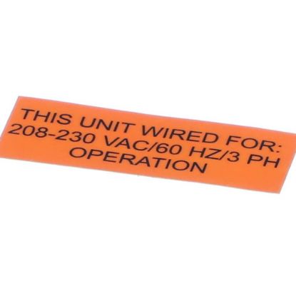 Picture of Jackson 09905-004-40-11 Decal 208-230/60/3 Operation