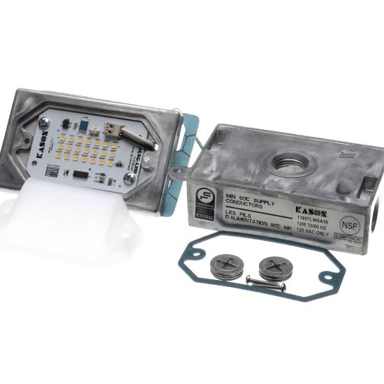Picture of Kason 11807LW0A10 Led Fixture. 120Vac 12W 4000K Angled