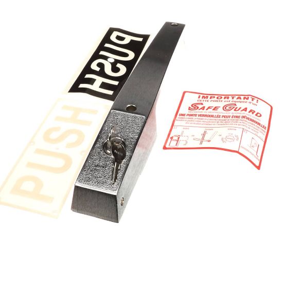 Picture of Kason 1239-C00004D Door Latch Brushed Chrome Lever Re
