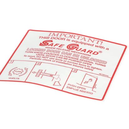 Picture of Kason 90028DECAL Decal- Safeguard Mech
