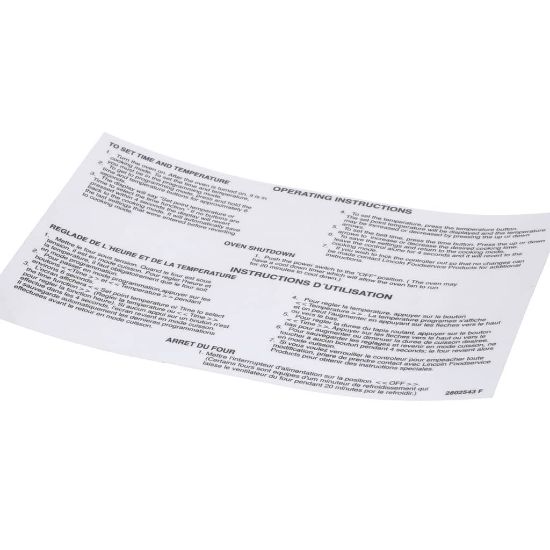 Picture of Lincoln 2802543 Label Oper 2''gas