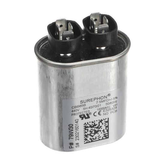 Picture of Lennox 79W30 Run Capacitor, 7.5 Mfd, 440V, Oval