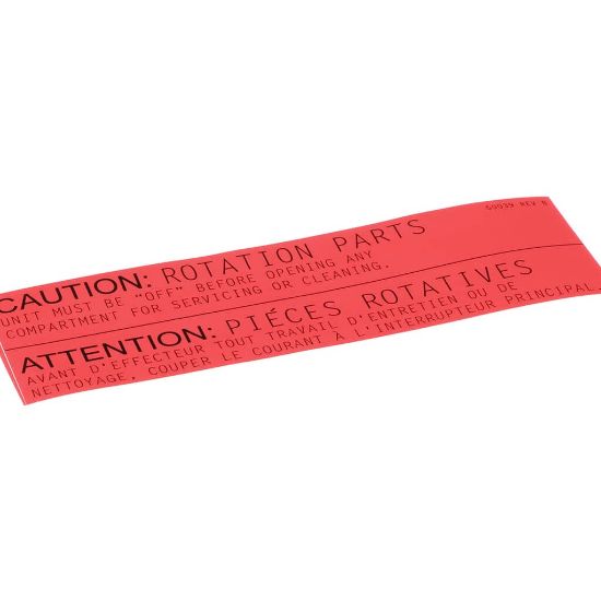 Picture of Middleby 50039 Labelcaution Rotating Pt Us/can