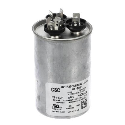 Picture of Nortek 01-0096 Dual Round Run Capacitor 5+35Uf 440V