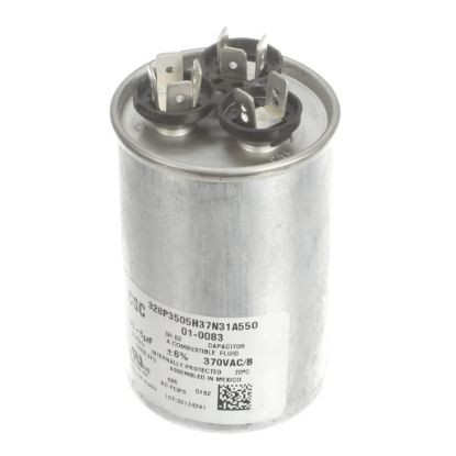 Picture of Nortek 01-0083 Dual Round Run Capacitor 5+30Uf 370V