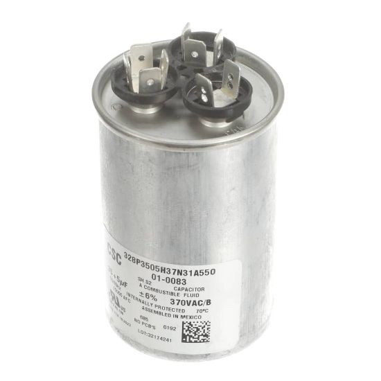 Picture of Nortek 01-0083 Dual Round Run Capacitor 5+30Uf 370V
