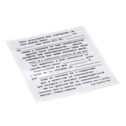 Picture of Pitco 155-000039-001 Conversion Sticker