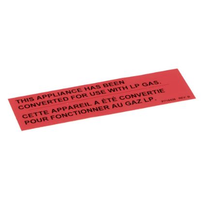 Picture of Pitco PP10426 Lbl Gas Notice Cvrsn Lp