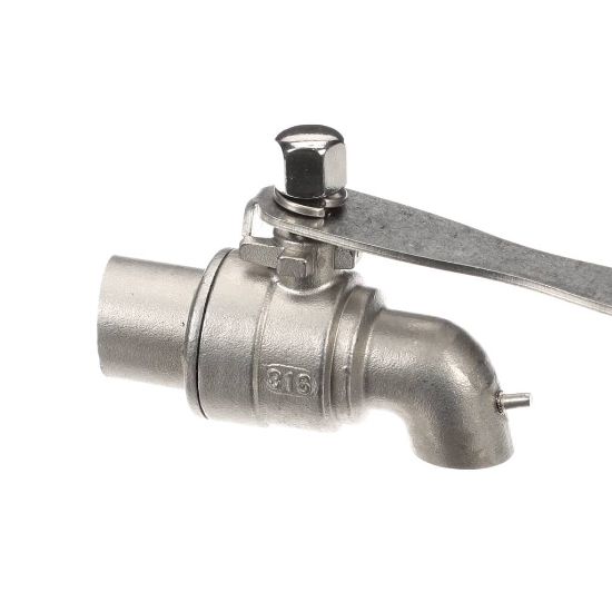 Picture of Rational 60.71.443P Ball Bib Cock 1"" Machined