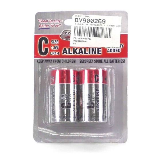 Picture of Rheem BV900269 C Alkaline Batteries - 2 Pack (Case Of 12 Packs)