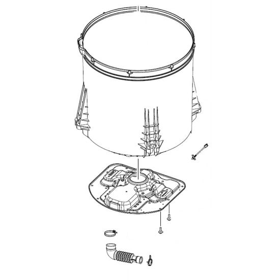 Picture of Samsung DC97-19565M Assembly Semi Tub Outer