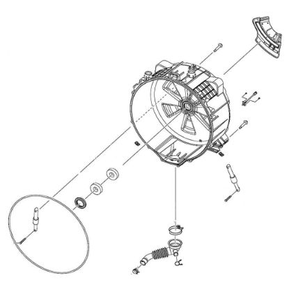 Picture of Samsung DC97-19673D Assembly Semi Tub Back