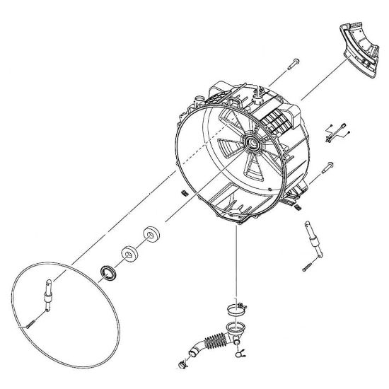 Picture of Samsung DC97-19673D Assembly Semi Tub Back