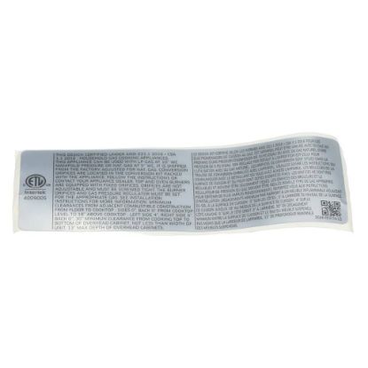 Picture of Samsung DG68-00377A Label-standard