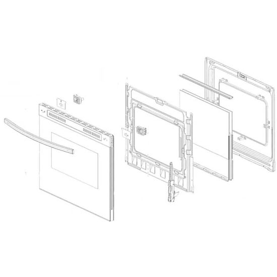 Picture of Samsung DG94-03596A Assy Door-module;ne/nx9000t,sts,single B