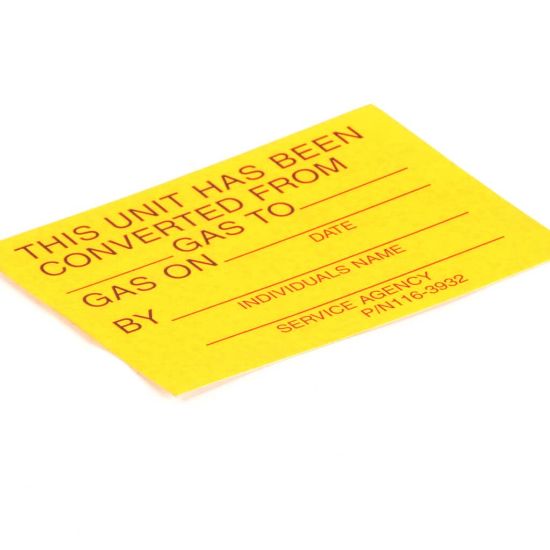Picture of Southbend Range 1163932 Label, Parts Service