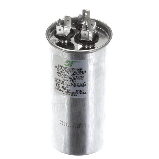 Picture of Trane SFCAP35D5440R Capacitor; 35+5Mfd 370/440V Round Run Capacitor