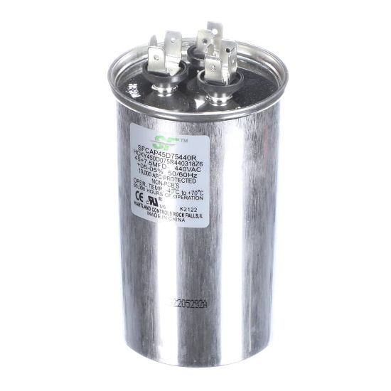 Picture of Trane SFCAP45D75440R Capacitor; 45+7.5Mfd 370/440V Round Run Capacitor