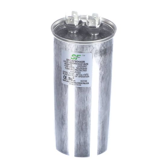 Picture of Trane SFCAP80440R Capacitor; 80Mfd 370/440V Round Run Capacitor