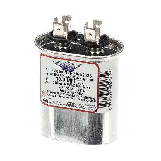Picture of Trane USA2035 Capacitor; 10Mfd 370/440V Oval Usa Made