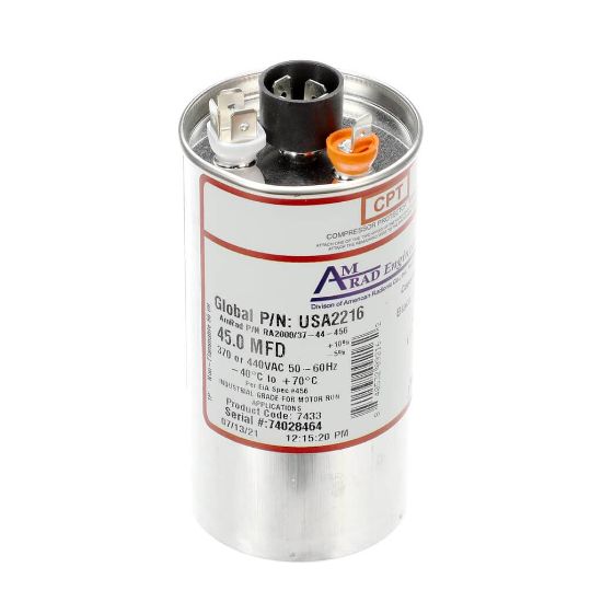 Picture of Trane USA2216 Capacitor; 45Mfd 370/440V Round Usa Made