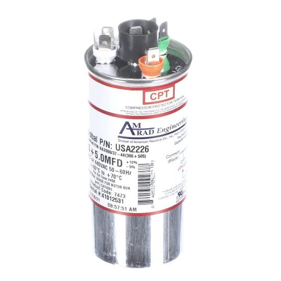 Picture of Trane USA2226 Capacitor; 30/5Mfd 370/440V Rnd Usa Made