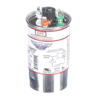 Picture of Trane USA2237 Capacitor; 50/5Mfd 370/440V Rnd Usa Made