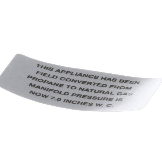 Picture of Vulcan 00-421727-00007 Plate Propane To Natura L Gas