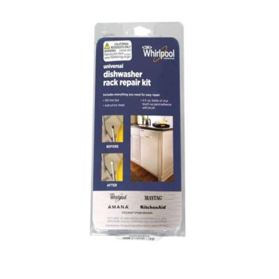 Picture of Whirlpool 4396838RC Dishwasher Rack Repair Kit, White