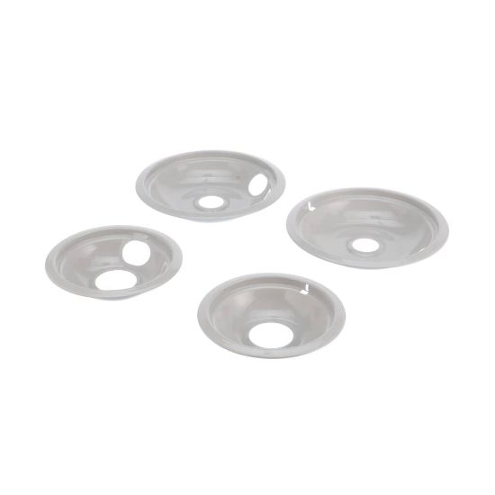 Picture of Whirlpool W10291024 Grey Drip Bowl Set, 2-6-Inches, 2-8-Inches