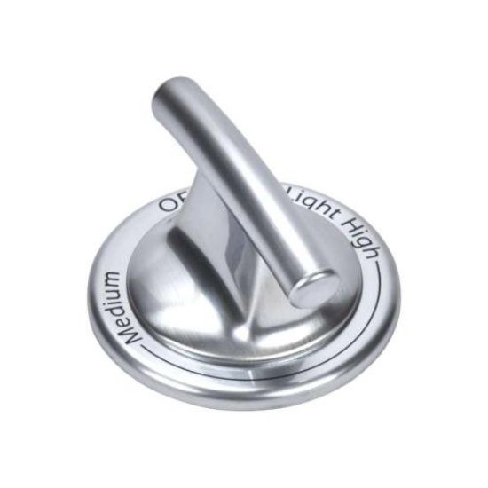 Picture of Whirlpool WPW10220975 Range Surface Burner Control Knob, Stainless