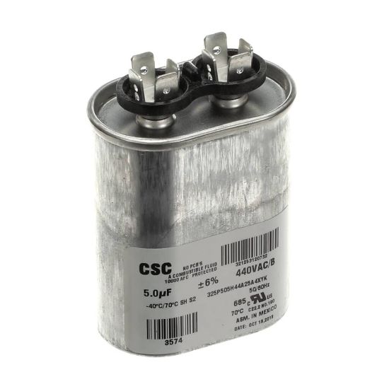 Picture of York S1-02420062700 Single Run Capacitor, 5Mfd,440v,flat