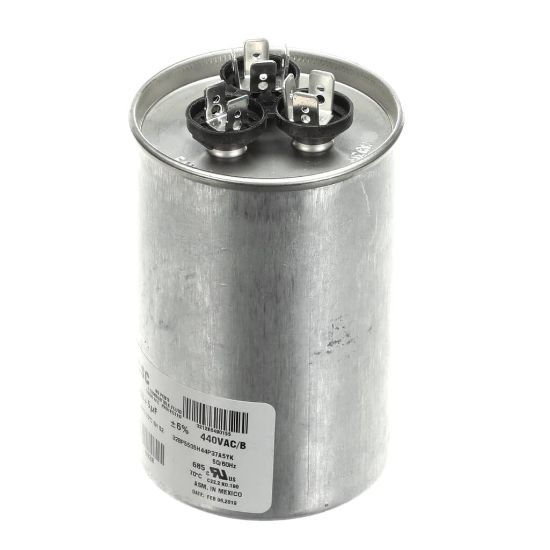 Picture of York S1-02425511700 Dual Run Capacitor, 55/5Mfd,440v,round