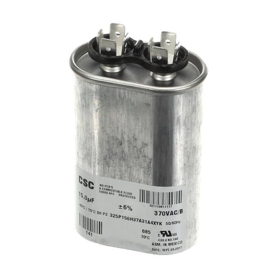 Picture of York S1-02425900000 Single Run Capacitor, 15Mfd,370v,oval
